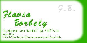 flavia borbely business card